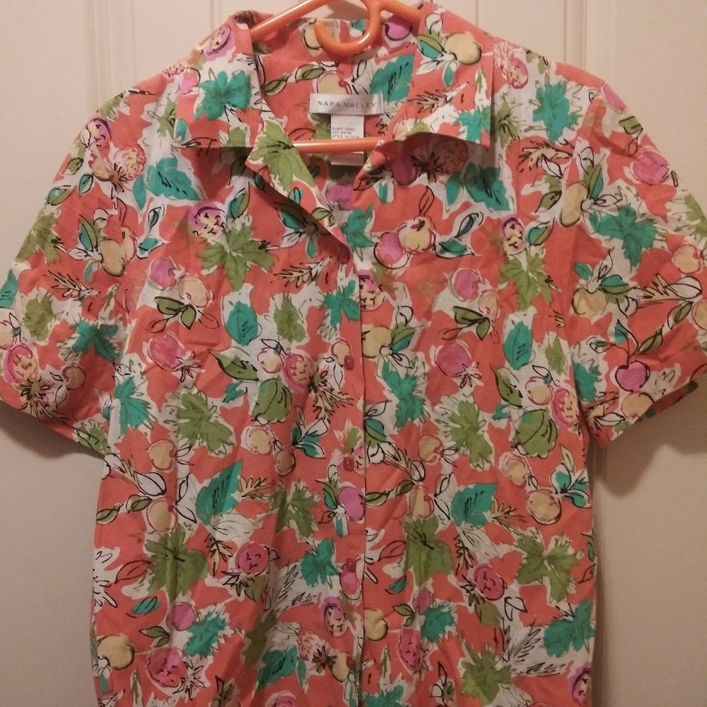 Napa Valley Large Ladies Button Down Blouse